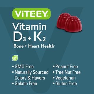 Foto 5 | Foto 5 | Vitamina D3 K2 Viteey en Gomitas 1000 Ui 100 mcg 2 Piezas - Venta Internacional