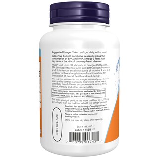 Foto 3 | Foto 3 | Aceite de Hígado de Bacalao Supplements Now Extra Strength 1000 mg 90 Cápsulas Blandas - Venta Internacional