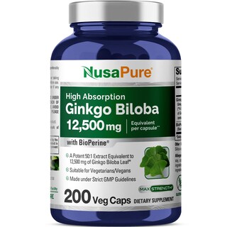 Foto 1 | Foto 1 | Suplemento Nusapure Extracto de Ginkgo Biloba 12500 mg 200 Cápsulas - Venta Internacional