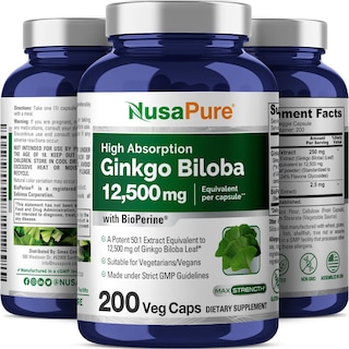 Foto 4 | Foto 4 | Suplemento Nusapure Extracto de Ginkgo Biloba 12500 mg 200 Cápsulas - Venta Internacional
