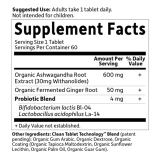 Foto 6 | Foto 6 | Suplemento Garden Of Life Organics Ashwagandha 60 Comprimidos - Venta Internacional