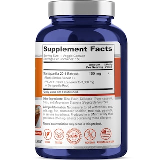 Foto 2 | Foto 2 | Suplemento Nusapure de Raíz de Zarzaparrilla 3000 Mg 150 Cápsulas Vegetarianas - Venta Internacional