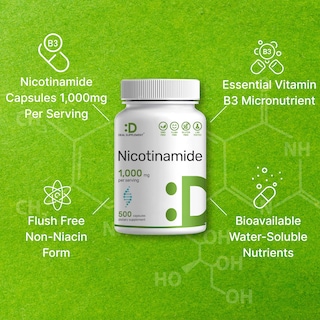 Foto 4 | Foto 4 | Suplemento de Vitamina B3 Nicotinamida 1000mg - Venta Internacional