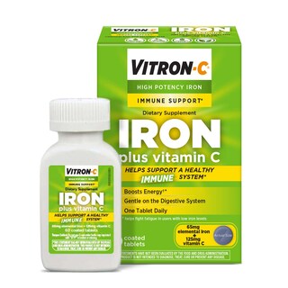 Foto 1 | Foto 1 | Suplemento de Hierro Vitron-C de Alta Potencia 125 mg de Vitamina C 60 Unidades - Venta Internacional