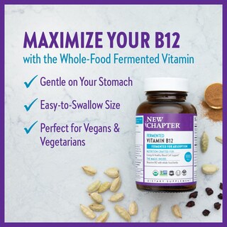 Foto 4 | Foto 4 | Suplemento New Chapter de Vitamina B12 Fermentada 1000 MCG 60 Unidades - Venta Internacional