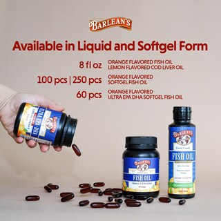 Foto 7 | Foto 7 | Suplementos de Aceite De Pescado Omega 3 De Barlean 600 Mg Cápsulas Blandas 250 Unidades - Venta Internacional