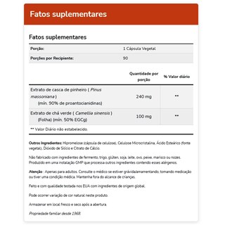 Foto 3 | Foto 3 | Suplemento Now Extracto de Corteza de Pino 240 Mg 90% Opc 90 Cápsulas - Venta Internacional