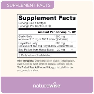 Foto 4 | Foto 4 | Suplemento Naturewise Ajo Inodoro 1500 Mg Cápsulas Blandas X60 - Venta Internacional