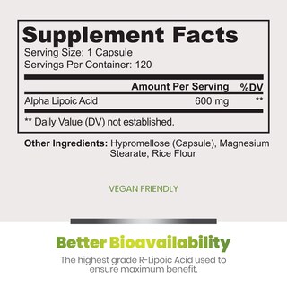 Foto 3 | Foto 3 | Suplemento de Ácido Alfa Lipoico Puro Simply Natures 600 Mg - Venta Internacional