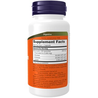 Foto 2 | Foto 2 | Suplemento Now Pancreatin 200 Mg 100 Cápsulas - Venta Internacional