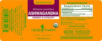 Foto 2 | Foto 2 | Suplemento Herb Pharm de Ashwagandha Orgánica 30 Ml Sin Alcohol - Venta Internacional