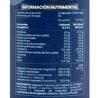 Foto 2 | Foto 2 | Treonato De Magnesio 60 Capsulas Tibet