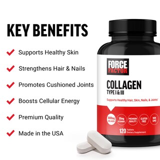 Foto 2 | Foto 2 | Suplemento de Colágeno Force Factor Collagen Peptides 120 Píldoras - Venta Internacional