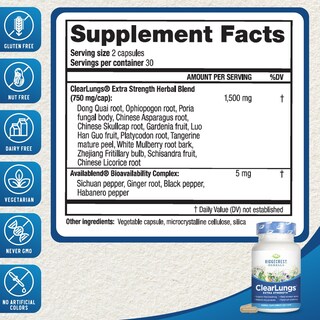 Foto 2 | Foto 2 | Suplemento Ridgecrest Herbals Clearlungs Extra Strength 60 Cápsulas - Venta Internacional