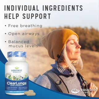 Foto 7 | Foto 7 | Suplemento Ridgecrest Herbals Clearlungs Extra Strength 60 Cápsulas - Venta Internacional
