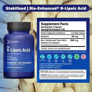 Foto 6 | Foto 6 | Suplemento de Ácido R-lipoico Geronova Research 300 mg 120 Cápsulas - Venta Internacional