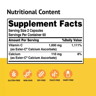 Foto 2 | Foto 2 | Suplemento American Health Ester-c 500 Mg Cápsulas 120 - Venta Internacional