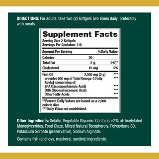 Foto 2 | Foto 2 | Suplemento Omega 3 Nature's Bounty 1000 Mg 220 Cápsulas - Venta Internacional