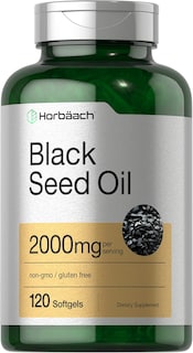 Foto 1 | Foto 1 | Suplemento de Aceite de Semilla Negra Horbäach 2000 Mg 120 Cápsulas De Gelatina Blanda - Venta Internacional