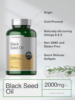 Foto 3 | Foto 3 | Suplemento de Aceite de Semilla Negra Horbäach 2000 Mg 120 Cápsulas De Gelatina Blanda - Venta Internacional