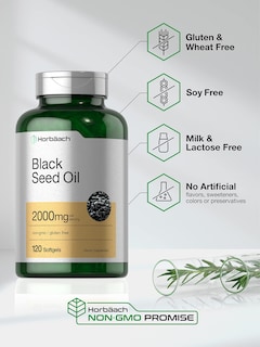 Foto 4 | Foto 4 | Suplemento de Aceite de Semilla Negra Horbäach 2000 Mg 120 Cápsulas De Gelatina Blanda - Venta Internacional