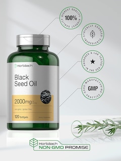 Foto 5 | Foto 5 | Suplemento de Aceite de Semilla Negra Horbäach 2000 Mg 120 Cápsulas De Gelatina Blanda - Venta Internacional