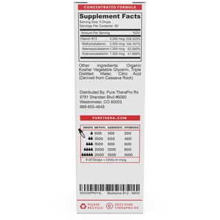 Foto 2 | Foto 2 | Suplemento de Vitamina B12 Vegana Bioactive de Pure Therappro 10 Ml - Venta Internacional