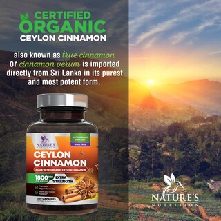 Foto 5 | Foto 5 | Suplemento Nature's Nutrition con Canela de Ceilán 240 Cápsulas - Venta Internacional
