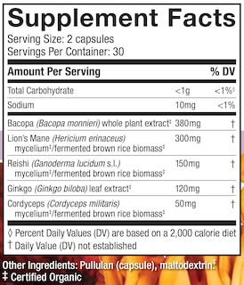 Foto 2 | Foto 2 | Suplemento Host Defense Mycobotanicals Brain 60 Cápsulas - Venta Internacional.