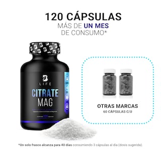Foto 4 | Foto 4 | Suplemento Alimenticio B Life Citrato de Magnesio 120 Cápsulas
