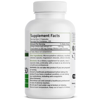 Foto 2 | Foto 2 | Suplemento Bronson Ginkgo Biloba Extra 250 Cápsulas - Venta Internacional
