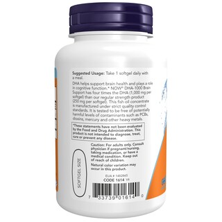 Foto 3 | Foto 3 | Suplemento Now Dha 1,000 Brain Support Extra Strength 90 Cápsulas Blandas - Venta Internacional