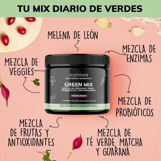Foto 2 | Foto 2 | Suplemento Alimenticio Quotidien Green Mix Té Matcha, Clorofila, Enzimas Digestivas, Probióticos Bloom 150g