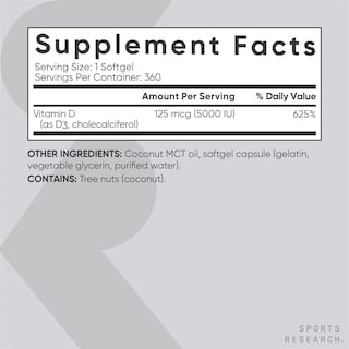 Foto 6 | Foto 6 | Suplemento Sports Research Vitamina D3 5000 Ui 360 Cápsulas Blandas - Venta Internacional