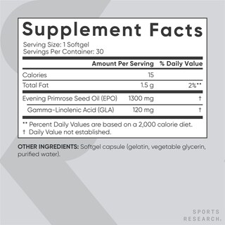 Foto 3 | Foto 3 | Suplemento Sports Research Evening Primrose 1300 mg 30 Cápsulas Blandas - Venta Internacional