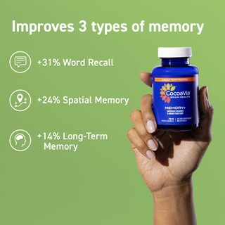 Foto 2 | Foto 2 | Suplemento Cocoavia Memory+ Brain 180 Cápsulas 750 Mg - Venta Internacional