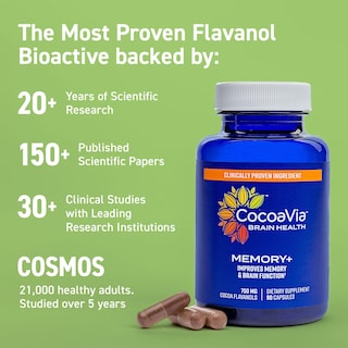 Foto 3 | Foto 3 | Suplemento Cocoavia Memory+ Brain 180 Cápsulas 750 Mg - Venta Internacional