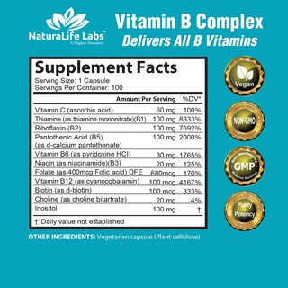 Foto 3 | Foto 3 | Complementa Naturalife Labs Complejo de Vitamina B - Venta Internacional
