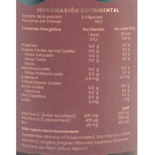 Foto 4 | Foto 4 | Vitamina D3 Zinc Vitamina C Ajo Negro 111 Cápsulas Tibet