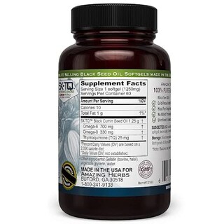 Foto 2 | Foto 2 | Aceite de Semillas Negras Premium Supplement Amazing Herbs 60 Cápsulas - Venta Internacional