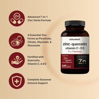 Foto 3 | Foto 3 | Suplemento NatureBell Zinc Vanta 240 Cápsulas - Venta Internacional