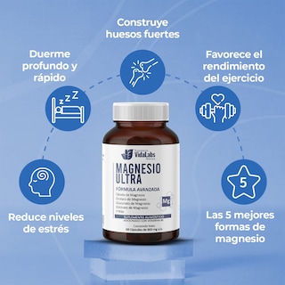 Foto 4 | Foto 4 | Pack 3 Frascos De Magnesio Ultra Nutrientes Vidalabs México