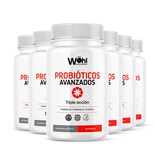Paquete de 6 Frascos De Probióticos Avanzados Laboratorios Wöhl Enzimas Digestivas + Probióticos+ Prebiótico