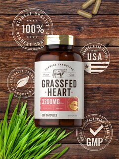 Foto 5 | Foto 5 | Suplemento Carlyle Grass Feed Beef Heart 3200 mg 200 Cápsulas - Venta Internacional