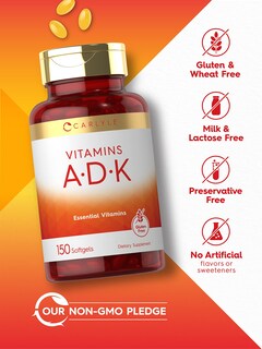 Foto 4 | Foto 4 | Suplemento Carlyle Vitamin ADK 150 Cápsulas Blandas sin OGM sin Gluten - Venta Internacional