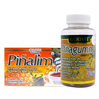 Foto 1 | Foto 1 | Piñalim Té Original 30 Sobres Y Piñagummy 30 Gomitas Gn+vida