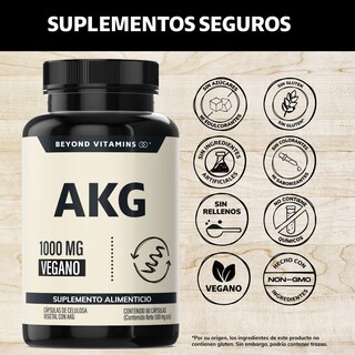 Foto 2 | Foto 2 | Suplemento Alimenticio Beyond Vitamins Akg Ácido Alfa Cetoglutárico 1000mg 60 Cápsulas