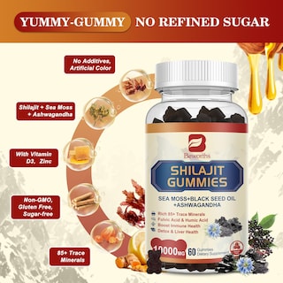 Foto 5 | Foto 5 | Suplemento Gummies B Beworths Shilajit Sea Moss con Semillas Negras - Venta Internacional