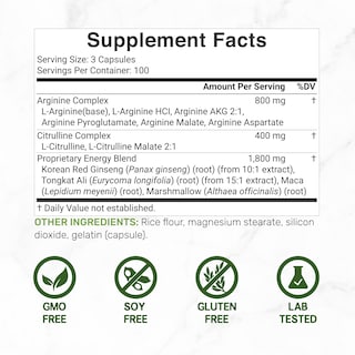 Foto 2 | Foto 2 | Suplemento de Refuerzo de Óxido Nítrico 3000 Mg 300 Cápsulas - Venta Internacional