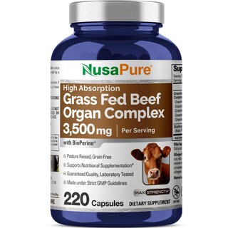 Foto 1 | Foto 1 | Suplemento Nusapure Complejo De Órganos De Carne De Res Alimentada Con Pasto 220 Cápsulas - Venta Internacional